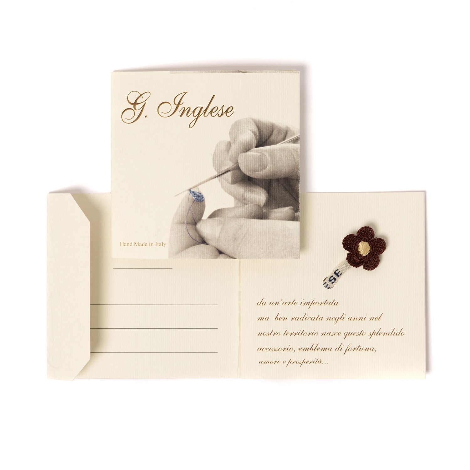 Fiore Marrone" buttonhole flower - handmade